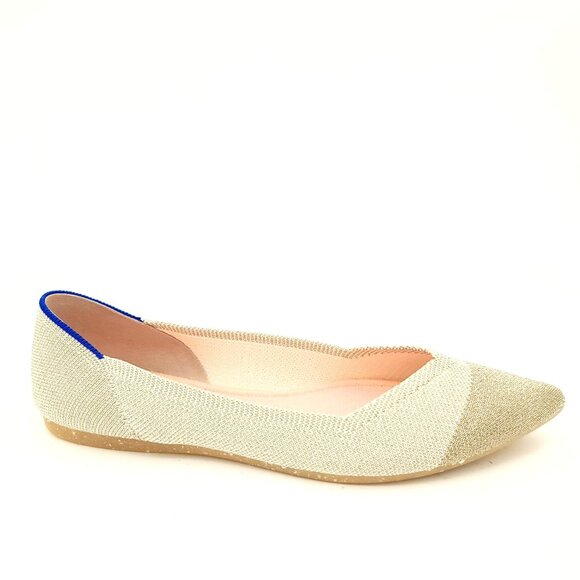 NEW Rothys The Point Flats Womens 10 Shimmer Soft Comfy Chic Contemporary Fairy - Picture 1 of 8